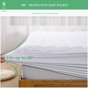 Protège-<span class=keywords><strong>matelas</strong></span> matelassé imperméable de luxe, lavable en machine, confortable, disponible en différentes tailles, anti-punaises de lit - Product Image 5