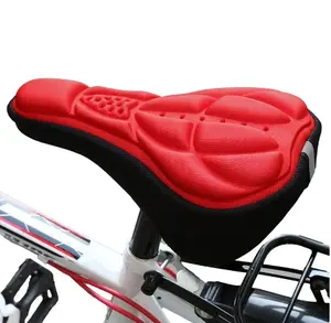 MTB Mountain Bike Saddle Cover Ciclismo Engrossado Extra Conforto Macio Silicone 3D Gel Pad Capa de Almofada Assento Bicicleta