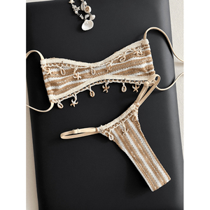 Novo Biquíni Triângulo com Estampa de Estrela-do-mar e Concha, Moda Praia Sexy, Biquíni Luxuoso para Termas - Product Image 4