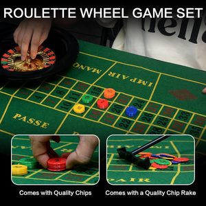 Ensemble de <span class=keywords><strong>jeu</strong></span> de casino Roue de <span class=keywords><strong>roulette</strong></span> de 10 pouces <span class=keywords><strong>Tapis</strong></span> de table de <span class=keywords><strong>jeu</strong></span> Texas Hold'em Balles de <span class=keywords><strong>roulette</strong></span> de 60 jetons Râteau Produit de machine à mélanger - Product Image 4