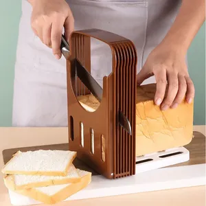 Toast <b>Bread</b> Slicer Stand Plastic Bakeware Slicing Tools Loaf <b>Cutter</b> Rack Foldable Cutting Guide Eco-Friendly Zenidoo Home - Product Image 1