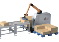 Robot AUBO-iS20 hautement flexible, palettisation automatique de cartons avec ventouse en silicone, charge utile de 20 kg, rayon de travail de 1647 mm