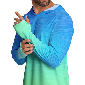 Nuevo diseño UPF 50 impermeable que absorbe la humedad de los hombres de manga larga de malla ventilada máscara con capucha estiramiento de fibra de bambú camisas de pesca - Product Image 4