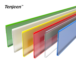 Siêu thị nhựa rõ ràng PVC ép đùn Dải dữ liệu dính nhãn chủ cho kệ giá tag hiển thị - Product Image 4
