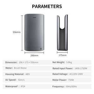 Aike AK2065: Fabrikpreis, Doppelter Wandmontierter Hochgeschwindigkeits-Mini-Jet-Händetrockner - Product Image 6