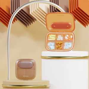 Portable pillbox, a <b>small</b>, airtight medicine storage box for daily meals, and a convenient <b>container</b> for repackaging pills and - Product Image 2