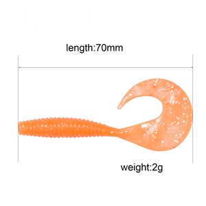 Della fabbrica del Commercio All'ingrosso A Buon Mercato di Alta Qualità di Plastica Materiale Lure 7 centimetri A Vite Senza Fine Di Richiamo Di Pesca A Vite Senza Fine - Product Image 2