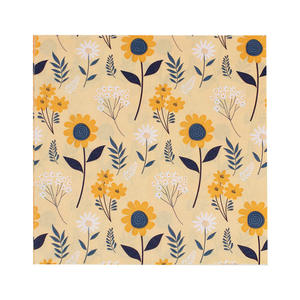 2-Ply 1/4 piega naturale personalizzabile all'ingrosso fiore di girasole modello tovagliolo per gli ospiti uso all'aperto o in Hotel - Product Image 5