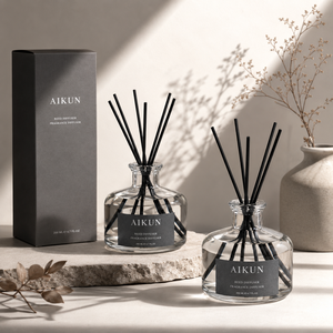 AIKUN Private Label Scent Marketing Custom Logo Premium Gift Set Wholesale High End Glass <b>Reed</b> <b>Diffuser</b> - Product Image 1
