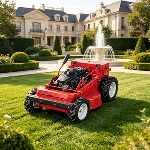 Livraison gratuite - Tondeuse à gazon télécommandée sur chenilles avec moteur à essence Loncin 224Cc 7Hp et lame tranchante - Product Image 1