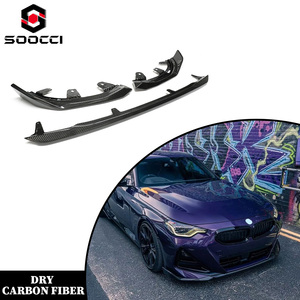 MP tipi tipi kuru karbon Fiber ön Splitter BMW BMW 2 serisi G42 M225i M240i Coupe <span class=keywords><strong>M</strong></span> spor ÖN TAMPON difüzör Spoiler - Product Image 1