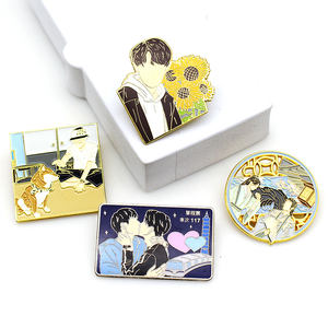 หมุดเคลือบแบบแข็งสำหรับติดปกเสื้อลายการ์ตูนว่างเปล่าเข็มกลัดงานฝีมือโลหะเคลือบอะนิเมะแบบกำหนดเองไม่มีขั้นต่ำ - Product Image 5