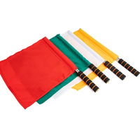 Signal de commande drapeaux portatifs athlétiques drapeau d'arbitre en acier inoxydable drapeau de piste drapeaux de sport bannière