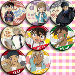 Diseño de fábrica Insignia de hojalata Anime <span class=keywords><strong>Detective</strong></span> <span class=keywords><strong>Conan</strong></span> Personaje Broche Botón Pins - Product Image 3