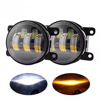 HYNBYZJ Phare antibrouillard LED 4 pouces 12V JK Offroad pour voiture, projecteur antibrouillard 4.0 pouces à faisceau haut et bas avec laser 45W