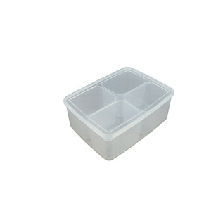Transparent Plastic Food Storage Containers With Compartments Rectangle 26.5x20.1x10.3cm For Soup Jelly Milk Tea Fruit Salad - Product Image 5