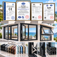 Fenêtres en aluminium architecturales à cadre fin et grande vue panoramique pour bureaux modernes, hôtels et bâtiments résidentiels de luxe