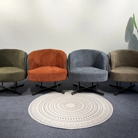 Fauteuil pivotant moderne en tissu 8107, fauteuil individuel rembourré, fauteuil d'appoint pour salon, décoration intérieure, mobilier