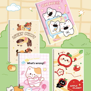 Carnet A5 à couverture souple, ligné et épaissi, motif dessin animé mignon, idéal comme cadeau ou récompense pour étudiant, fournitures scolaires. - Product Image 6