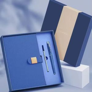 Personalized Logo Leather Journal Office <b>Notebook</b> <b>Pen</b> Refill Souvenir <b>Notebook</b> Promotional Business Corporate Gift <b>Set</b> - Product Image 2