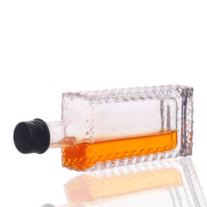 <span class=keywords><strong>Bouteille</strong></span> <span class=keywords><strong>de</strong></span> liqueur en verre transparente carrée vide <span class=keywords><strong>de</strong></span> 50 ml pour whisky, <span class=keywords><strong>gin</strong></span>, rhum, brandy, avec boîte d'emballage, <span class=keywords><strong>prix</strong></span> d'usine - Product Image 4