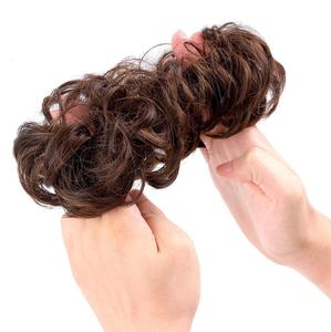 AliLeader – <span class=keywords><strong>Chignon</strong></span> synthétique bouclé pour femmes, accessoire de cheveux de mariage, <span class=keywords><strong>Chignon</strong></span> Donut, Offre Spéciale - Product Image 4