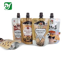Sachet pour le jus Emballage de thé aux bulles Doypack Sachet debout pour jus de fruits boissons personnalisées Sac à bec verseur pour lait Boba