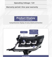 Ensemble de phares LED Toyota Hilux Vigo 12-14 avec lentille de projecteur et feux de jour