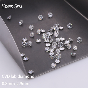 Diamants CVD ronds brillants de laboratoire Starsgem, tailles 0,8-3 mm, prix de gros par carat, DEF VS, en vrac - Product Image 2
