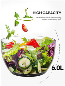 Sleek Black Eco Friendly Plastic <b>Salad</b> Spinner for Efficient Lettuce Vegetable Drying Home <b>Salad</b> <b>Tools</b> - Product Image 4