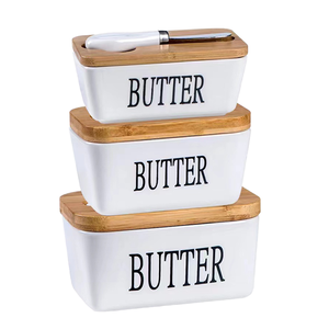 Boîte à <span class=keywords><strong>beurre</strong></span> moderne en porcelaine céramique hermétique avec couvercle facile à nettoyer Conteneur à <span class=keywords><strong>beurre</strong></span> pour la cuisine pour les fêtes - Product Image 4