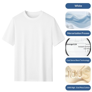 <span class=keywords><strong>T</strong></span>-<span class=keywords><strong>shirt</strong></span> en coton Pima Premium 180G 100S pour homme, <span class=keywords><strong>T</strong></span>-<span class=keywords><strong>shirt</strong></span> en coton Pima Sorona avec effet rafraîchissant, léger et mercerisé - Product Image 3