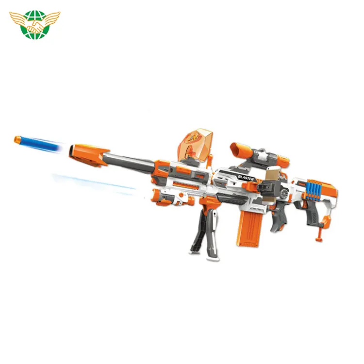 DIY Assembling Electric Sniper Gun Projectile Launcher Toys Shell Ejection Soft Bullet Gun Toy