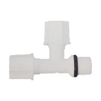 Conector en T de Plástico JACO de 1/4, Adaptador Macho-Hembra para Tuberías