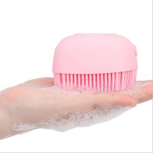 Brosse de massage exfoliante en silicone pour le bain et la douche avec distributeur de savon, éponge de bain en silicone - Product Image 1