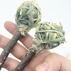 כדור ערבה טבעי ארוג קטן לחיות מחמד ברבל צ 'יו צעצוע ערבה דבל לשחק ארנב צעצוע ארנב - Product Image 5