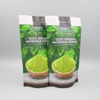 Sachets Doypack personnalisés imprimés en couleur, 100 grammes, 150 grammes, sachet de poudre de Moringa, emballage de complément alimentaire, sachets alimentaires debout