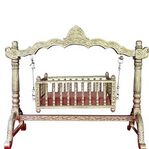 Traditional Silver Palna for Baby Naming Function Baby Welcoming Ceremony Carved Silver Swing Decor Baby Shower Function UK Sale - Product Image 6