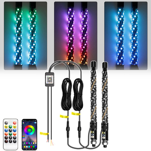 Luz <span class=keywords><strong>LED</strong></span> RGB de 1FT con control remoto RF por APP para ATV, UTV, Side-by-Side, camión, todoterreno, luces de antena de advertencia y mástil de bandera - Product Image 1