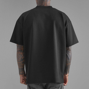 Streetwear Heavyweight Drop Shoulder <b>White</b> T-<b>Shirts</b> Premium Cotton Blank Round Neck T <b>Shirt</b> Summer Oversized Boxy <b>Plain</b> Tshirt - Product Image 5