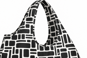 Geometric Pattern <b>Foldable</b> <b>Shopping</b> <b>Bag</b> Large Capacity Non Woven Fabric Reusable Tote With Hand Handle - Product Image 5