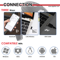 Escáner de Códigos 1D y 2D Inalámbrico Bluetooth 2.4G Confiable, con Cable, Portátil, para Supermercados, Almacenes, Inventario, Compatible con Teléfonos y Mac