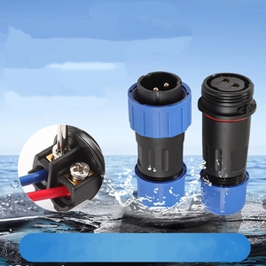 ชุดขั้วต่อการบิน LD แบบไม่ต้องบัดกรี IP68 ชุด 2/3/4/5/6/7/9 พิน แบบตัวผู้/ตัวเมีย พร้อมปลั๊กเกลียว |   กระแสไฟสูงสำหรับเครื่องจักร - Product Image 2