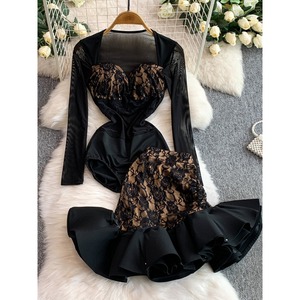 Completo da Donna Elegante con Gonna a Balze e Dettagli in <span class=keywords><strong>Pizzo</strong></span>, Nuova Collezione Autunno 2026 - Vendita all'Ingrosso - Product Image 2