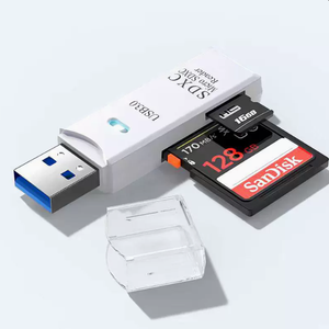 Lector de Tarjetas <span class=keywords><strong>USB</strong></span> <span class=keywords><strong>3.0</strong></span> Multifuncional 2 en 1 de Alta Velocidad, Compatible con TF+SD, Computadora, Tableta, Cámara, Laptop, Automóvil - Product Image 1