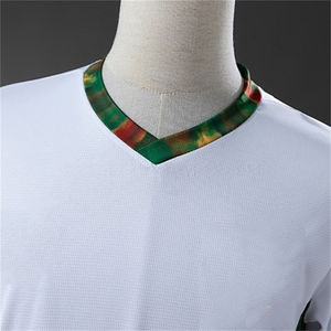 热销男女通用足球球衣球迷版足球衫透气速干100%涤纶短袖OEM团队足球服 - Product Image 5