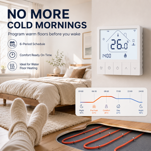 Nuovo Termostato Digitale WiFi per Riscaldamento a Pavimento, Controllo di Sicurezza per Riscaldamento a Pavimento - Product Image 2