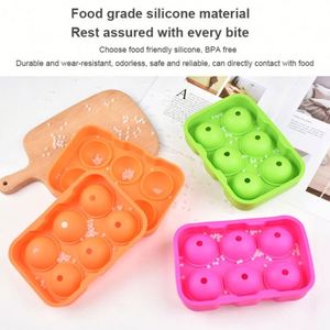 Food Grade Eco-Friendly Silicone Ice <b>Cube</b> Tray With Lid Easy Release BPA Free Sphere Mold for Whiskey Bar Dishwasher Safe - Product Image 5