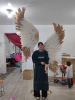Yicheng Beauty Großhandel Weiß und Gold Big Size Angel Feather Wings für Kunst handwerk DIY Party Geschenk Dekoration mit günstigen Preis