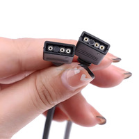 Kabel ekstensi Transfer HUB sinkronisasi ARGB, 30cm 11.81 inci Motherboard RGB SYNC Splitter 5V 3Pin untuk PC ARGB fan seri LED
